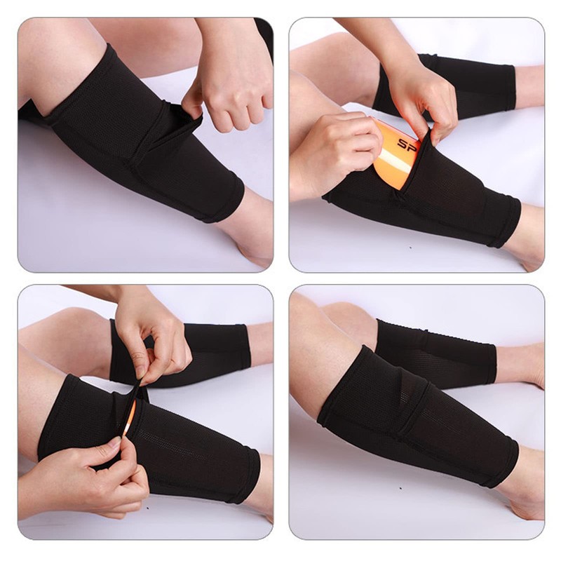 Ongwan Soccer Sleeve Stocking Socks Pocket Shin Guards Shin Guards