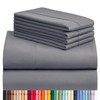 LuxClub 6 PC King Size Sheet Set Bamboo Sheets Deep
