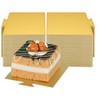 YYaaloa 200pcs 3.3 Inch Mini Square Golden Cake Boards Mousse