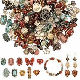 120-180 Pcs Vintage Bulk Beads - Acrylic Beads for Jewelry Making