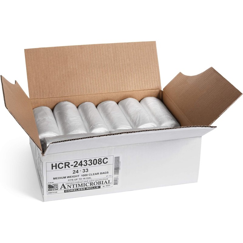 Aluf Plastics High Density Trash Bags, 16 Gallon, 1000 Count,