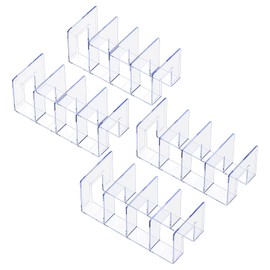 LUGUNU Clear Acrylic Purse Organizer - 4-Section Divider for Handbag Closet Storage - Durable Rack for Purses, Clutches More (Set of 4)