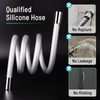 BriskSpring Bidet Hose Replacement, Ultra-Soft Silicone Shower Hose, 47 Inch