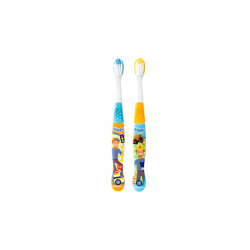 Brush Buddies - Cepillo de dientes Blippi (2 unidades, Suave,