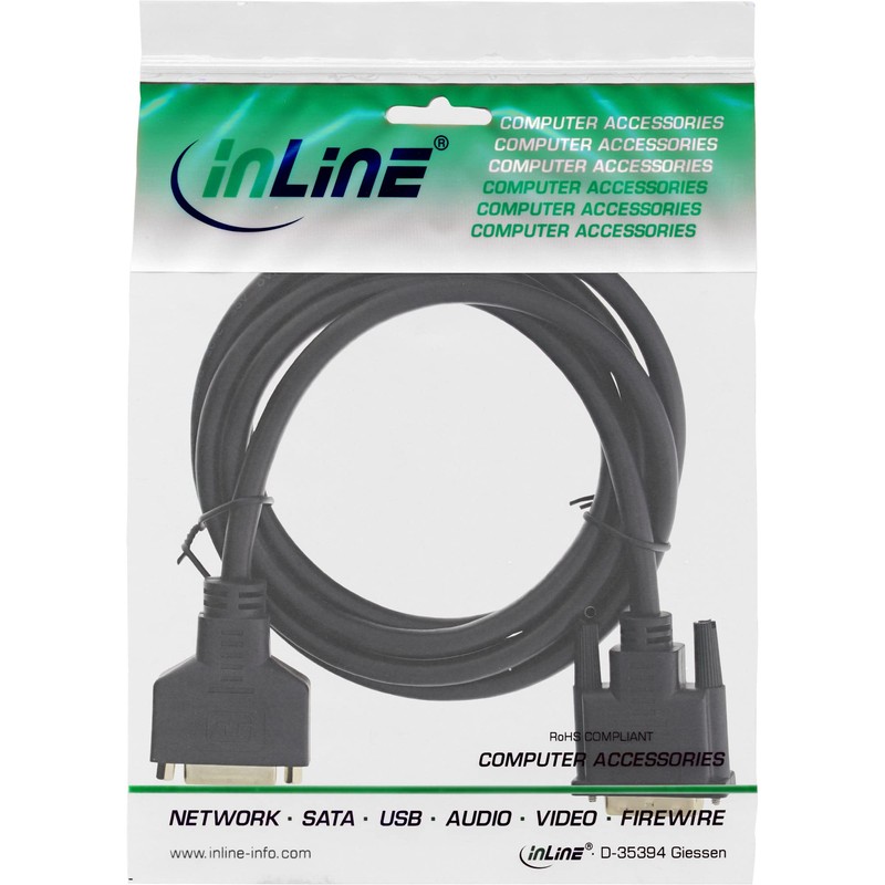 InLine 2m Premium 24+1 Male to Female Dual Link Gold