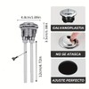 Brush & Style [3 Pieces] Double Flush Push Button for