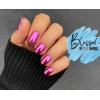 Red Aspen Press 0n Nails~Dance the Night Away, Darby~Pink Chrome~Short