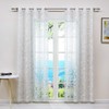 ESLIR Curtains with Eyelets Burnout Window Curtain Transparent Eyelet Curtain