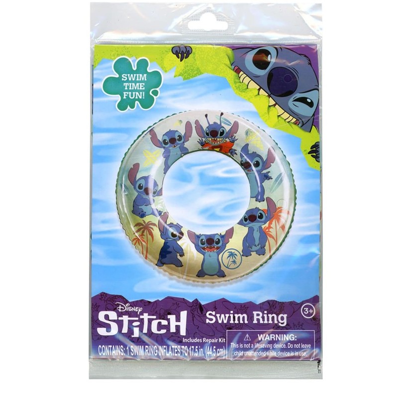 Disney Stitch 17.5 Inches Character Inflatable Swimming Pool Float Ring