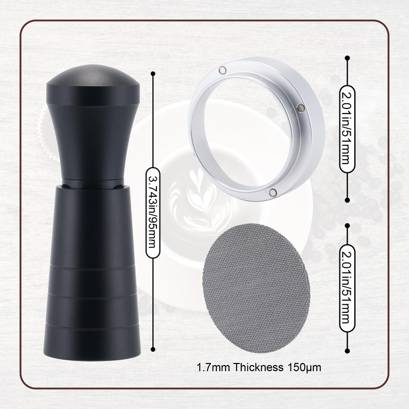 51mm WDT Tool Espresso Accessories Kit,GdHaHSP Dosing Funnel and Puck
