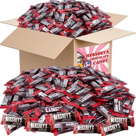 Hershey's Special Dark Mini Chocolate Bars, 2 LB Bulk, Mildly Sweet Chocolate Candy Snack Size Bars, Individually Wrapped Dark Chocolate Candy Bars, for Parties, Office Bowl