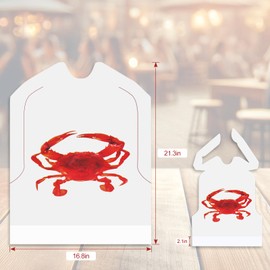 Nonley 500 Pack Lobster Bibs Crab Bibs, 23 Inch Disposable Adult Crab Feast Bibs for Seafood, Crawfish Boil Seafood Boil Party Supplies