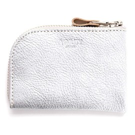 Agility affa "Ciel" Compact Coin Purse, Coin Purse, Mini Wallet, L-Shaped Zipper, Gold, Silver, Gold, Silver