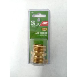 Ace 71934 Heavy Duty Brass Hose Adapter 3/4" Male Hose Thread