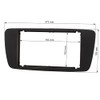 tomzz Audio 2449-031 Double DIN Radio Faceplate Compatible with Seat