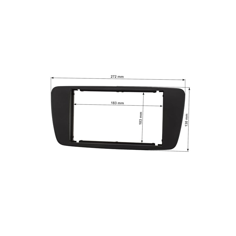 tomzz Audio 2449-031 Double DIN Radio Faceplate Compatible with Seat