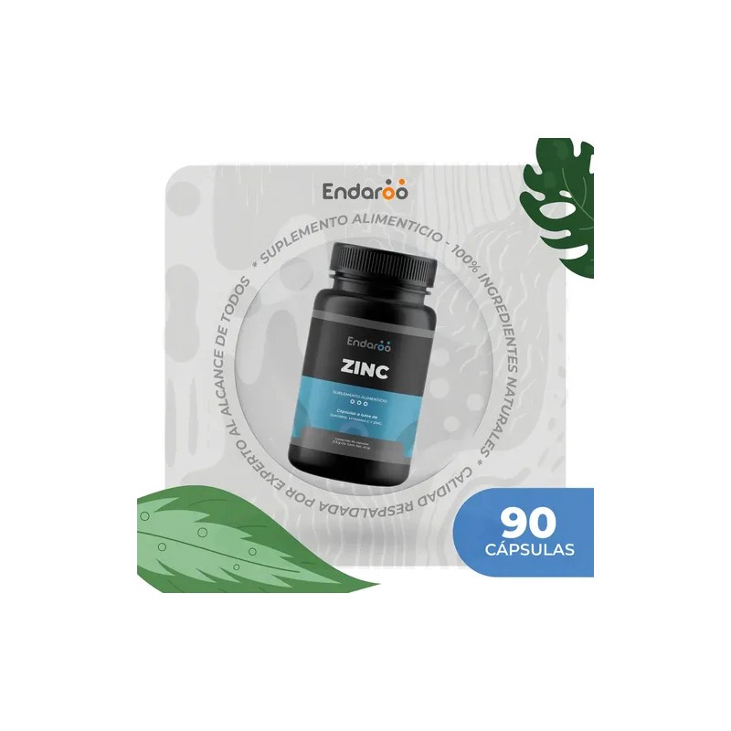 Suplemento de Zinc con Vitamina C y Jengibre – 90