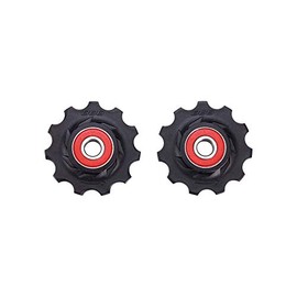 BBB Cycling, 2x 12-T RollerBoys Ceramic Derailleur Rear Jockey Wheel Pulleys, 11-Speed, SRAM Road Bike Compatible, Bushings Included BDP-16