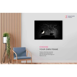 Panther Print Ursa Major Unframed Poster, Pictures for Home Walls, Bedroom, Living Room & Bathroom Deco 46x31cm (18x12in)