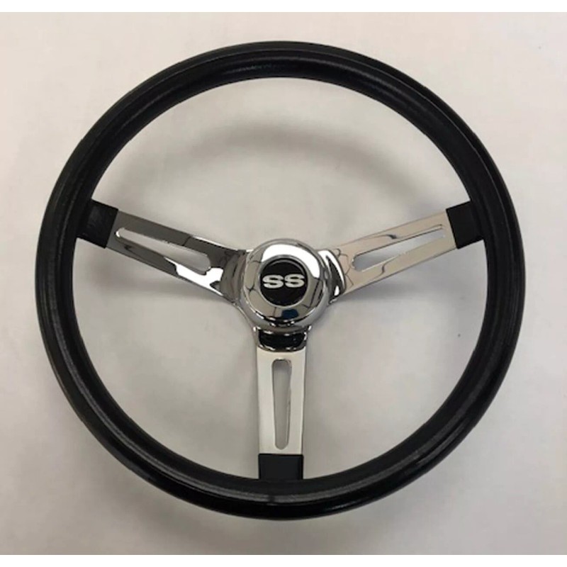 Grant Impala Chevelle Camaro Nova Black Chrome Spokes Steering Wheel