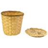 Round Bamboo Weaving Tea Basket with Lid - Mini Tea