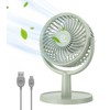 Mini Desk Fan, USB Powered Desktop Fan with 4 Speeds,