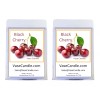 Vase Candle Black Cherry Wax Melts Tarts - fresh ripe