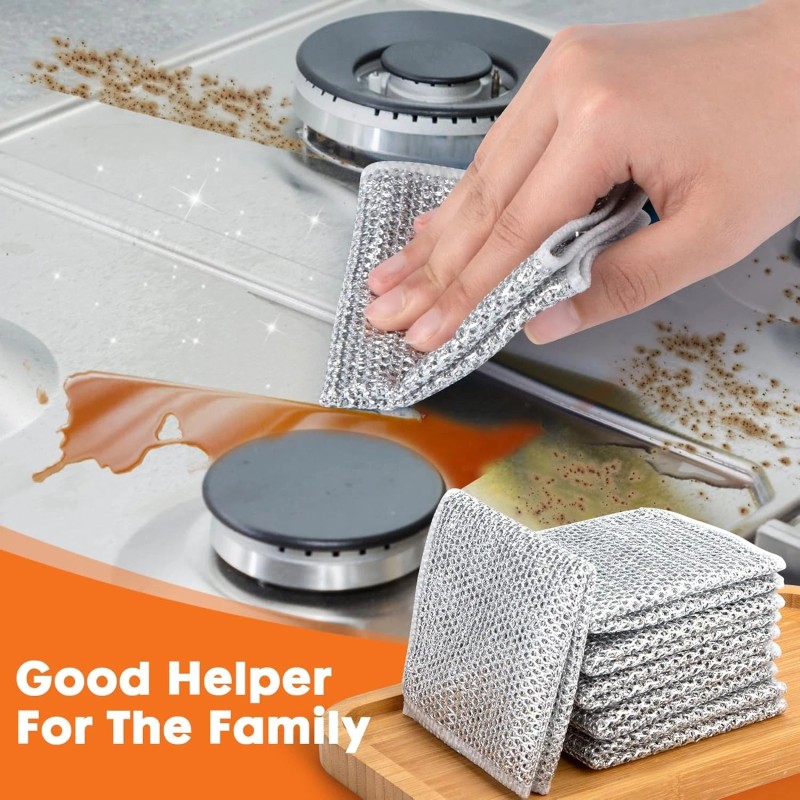 COBETE Non Scratch Wire Dishcloth,Doub
