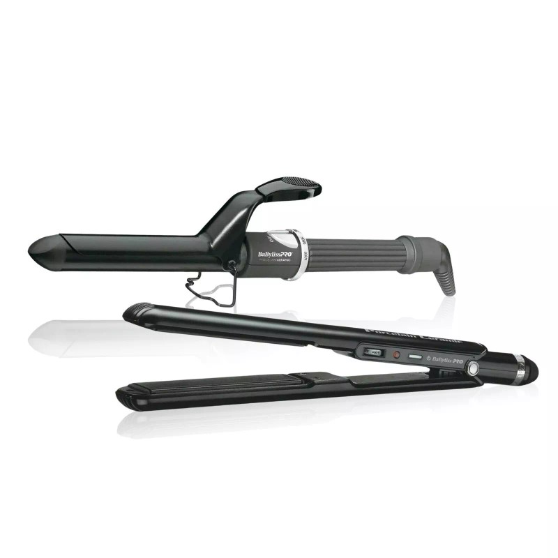 BaByliss PRO Porcelain Ceramic Flat Straightening & Curling Iron DV