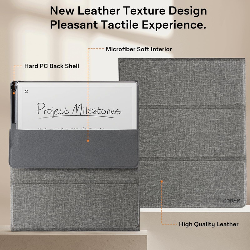 CoBak Remarkable Paper Pro Case - with Pen Holder, Nib