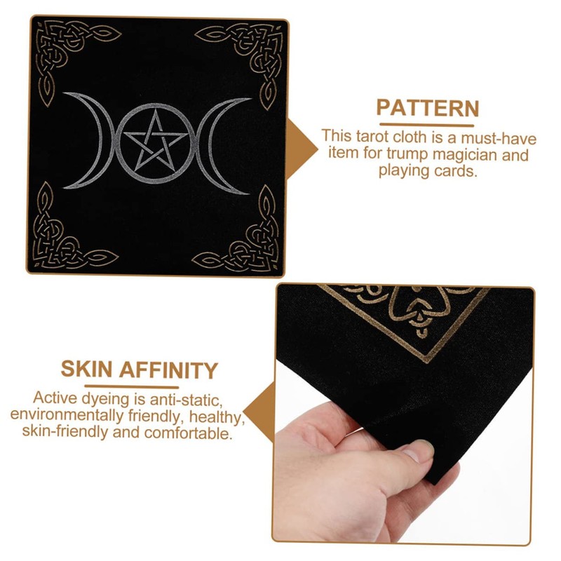 KOMBIUDA 1set Tarot Table Cloth Velour Divination Altar Table Protector