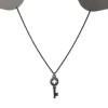 Loralyn Designs Small Black Medieval Skeleton Key Necklace for Women