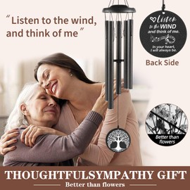 Sympathy Wind Chimes Loss Loved One, Memorial Gift for Loss of Mother Father Husband Condolence Remembrance, Best Sympathy Gift, Home Decor for Outdoor Garden, Patio