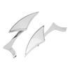 Motorcycle Spear Blade Mirrors 180 Degree Adjustable Rear View Side