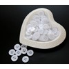 GANSSIA 5/8 Inch (15mm) White Color Buttons Sewing Resin Flatback