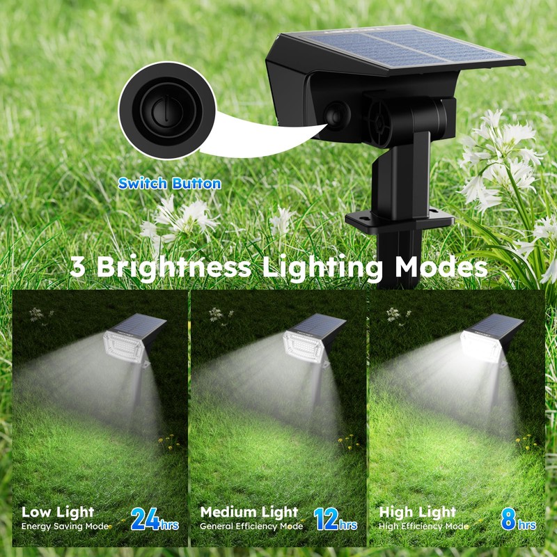 TECKNET Spot Lights Outdoor with 59 LED, 6 Pack Solar