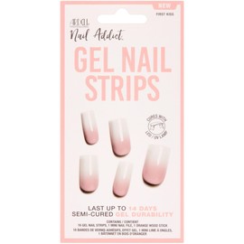 Ardell Nail Addict Gel Nail Strips - First Kiss, Cures with LED/UV Lamp, 1-Pack