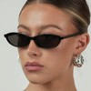 D Lolylad Retro Oval Sunglasses for Women - Small Cat