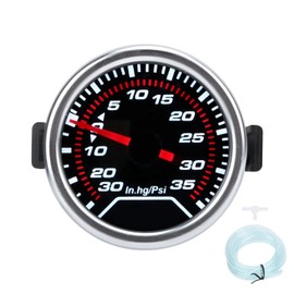 2in Turbo Boost Gauge -30-35PSI Red Pointer High Accuracy Meter Universal for DC 12V Car SUV Truck