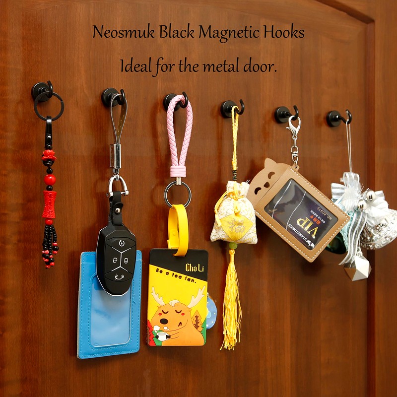 Neosmuk Black Magnetic Hooks, 20 kg High Performance Earth Magnets
