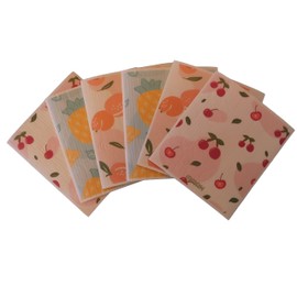 Reusable Swedish Dishcloths, Fruit Designs (Pack of 6) Dishcloths for Kitchen - Reusable Dish Towels, Paper Towels, Washable, Absorbent Cellulose Cleaning Sponge Cloth Wipes Quick Dry, No Odor