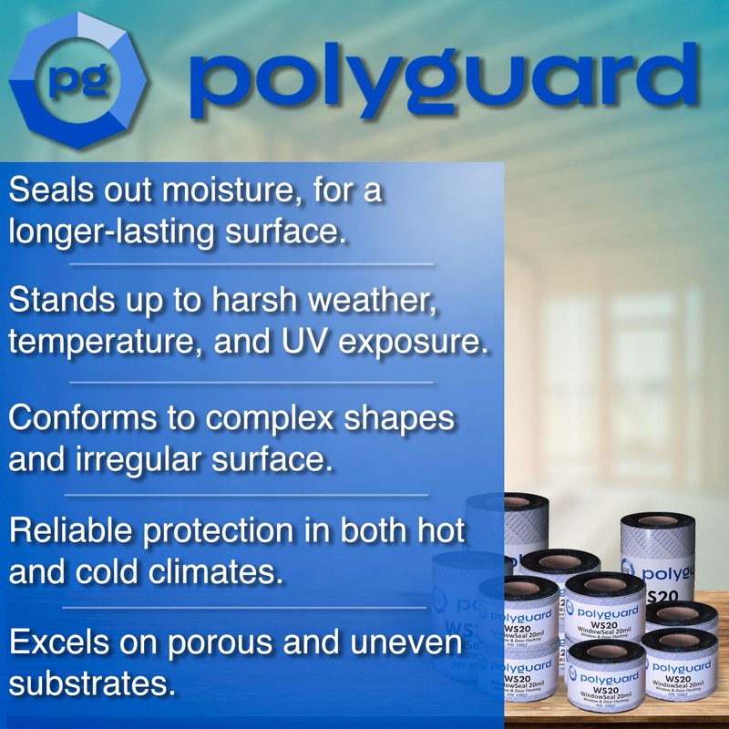 POLYGUARD WindowSeal Window and Door Flashing Tape, 6 in x