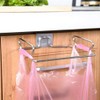 QUUPY Hanging Trash Bag Holder Stainless Steel,Large Stainless Steel Trash