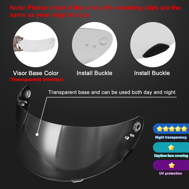 PSLER Qualifier Visor- Qualifier DLX Helmet Visor Motorcycle Face Shield
