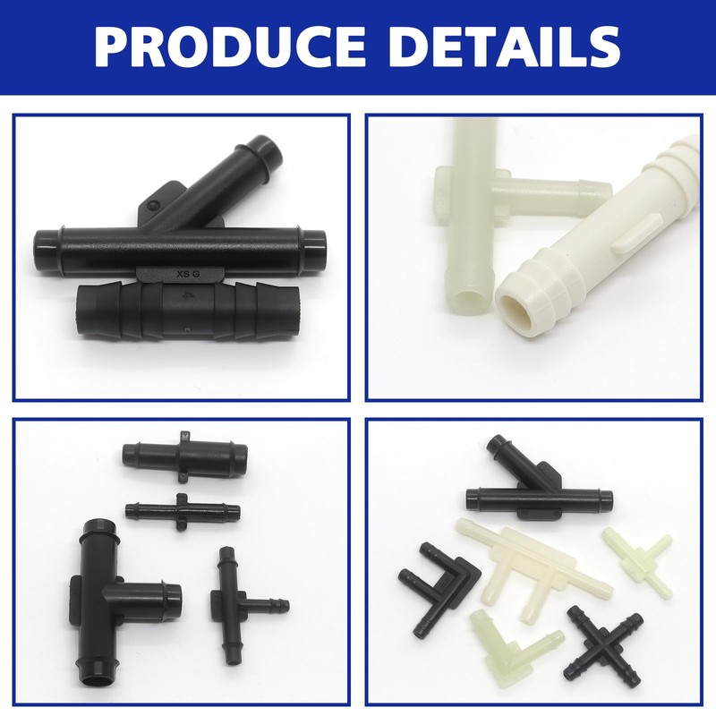 34 Size 165 PCS Automotive Vacuum Tubing Connector Vacuum Tee