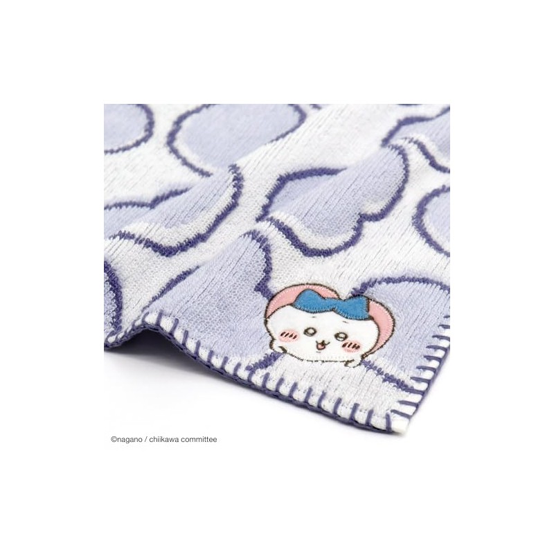 Chiikawa Heart Towel Handkerchief, Blue Pile 41-1170080, Approx. 9.8 x