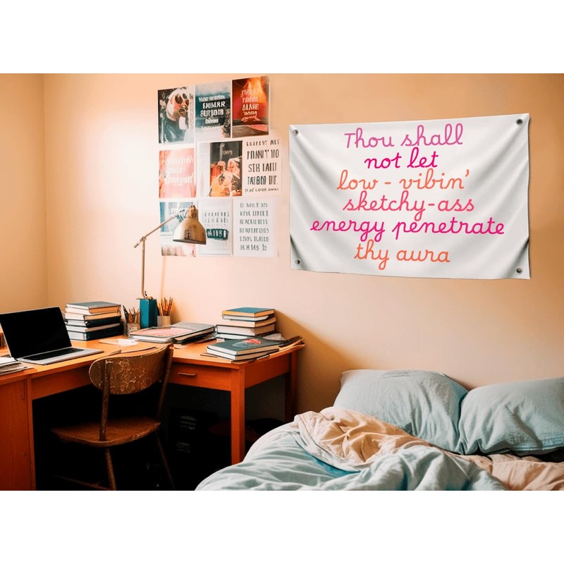 3x5 Feet Motivational Quote Wall Flag "Thou Shall Not Eat