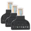 3 Sets RJ45 Male to 8 Pin Screw Terminal Connector