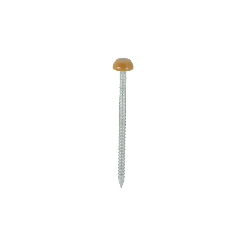 Oak 40mm Poly Top Pins (Pack of 50) UPVC Nails