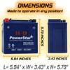 PowerStar H-D YTX14-BS ATV Battery Compatible with Kawasaki KVF750 Brute